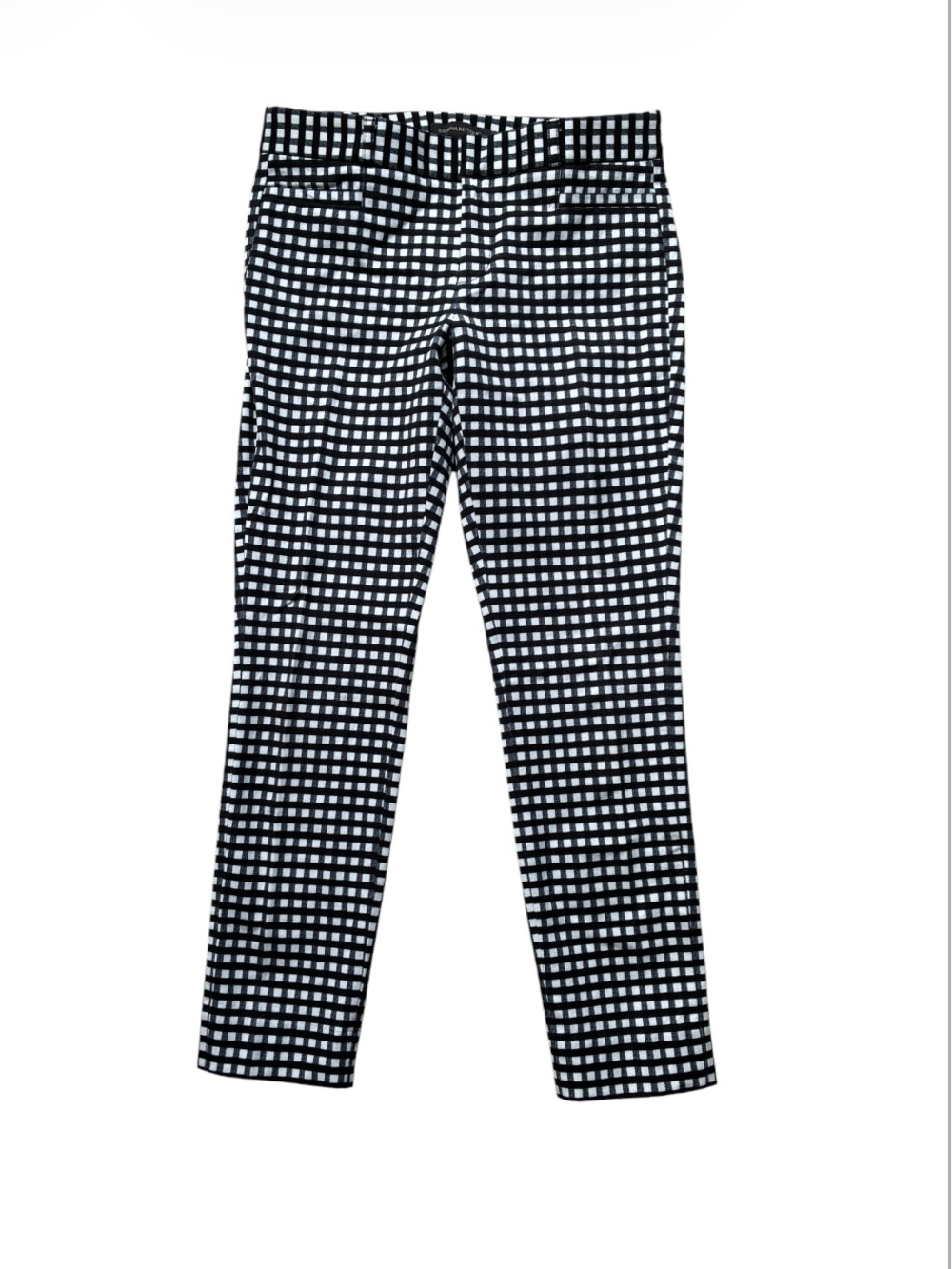 Banana Republic Women's Sloan Black & White Check Ankle Pants Size 2